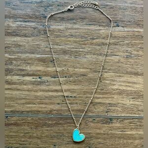 Turquoise Heart Pendant Necklace